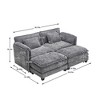 TiramisuBest Chenille fabric, Modular Sectional Sofa with Storage, Sideboard Buffet Style Design for Living Room - 4 of 4