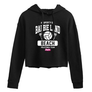Women's - Barbie - Property of Barbie Land Beach Volleyball Cropped Graphic Hoodie - 1 of 2