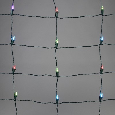 Philips 100ct 4' x 6' Christmas LED App-Controlled Color Changing Create Motion Mini Net Lights Multicolor with Green Wire