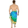 LA LEELA Men's Summer Long Vacation Sarong Beachwear Holidays Wrap Lava Lava Beach Cover Up Sarongs For Men One Size Blue, Floral - 3 of 4