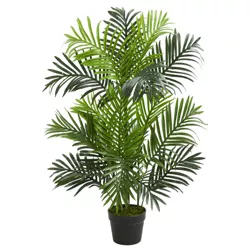36" Artificial Paradise Palm Tree in Pot Black - Nearly Natural