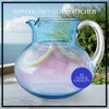 Artland Iris 90 Oz Handblown Glass Pitcher, Bubble Shape, Lead-Free, Versatile Drink Dispenser for Water, Juice, Cocktails, Dishwasher Safe - 2 of 4