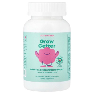 JoySpring Grow Getter, 4+ Years, Fruit Punch, 60 Chewable Tablets