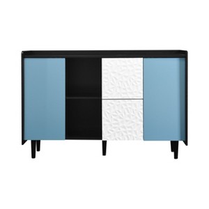 VANIRROR Sideboard Buffet Cabinet with Doors, Modern Storage Cabinet with 2 Drawer, 2 Open Shelf, Coffee Bar & Accent Cabinet for Kitchen, Dining Room - 1 of 3