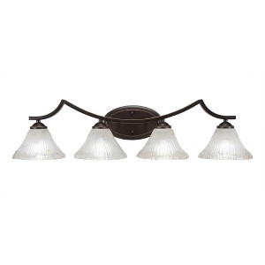Toltec Lighting Zilo 4 - Light Vanity in  Dark Granite with 7" Frosted Crystal Shade - 1 of 1