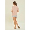 Women's Wo's Comfy Textured Knit Embroidered Top - Heyson - 3 of 3