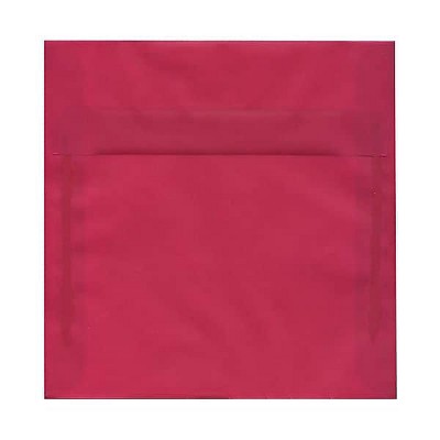 JAM Paper 8.5x8.5 Square Translucent Vellum Invitation Envelopes Magenta Pink 1592151