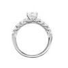 Pompeii3 1 1/4 Ct Diamond Woven Design Engagement Ring 14k White Gold Round Cut - 2 of 4