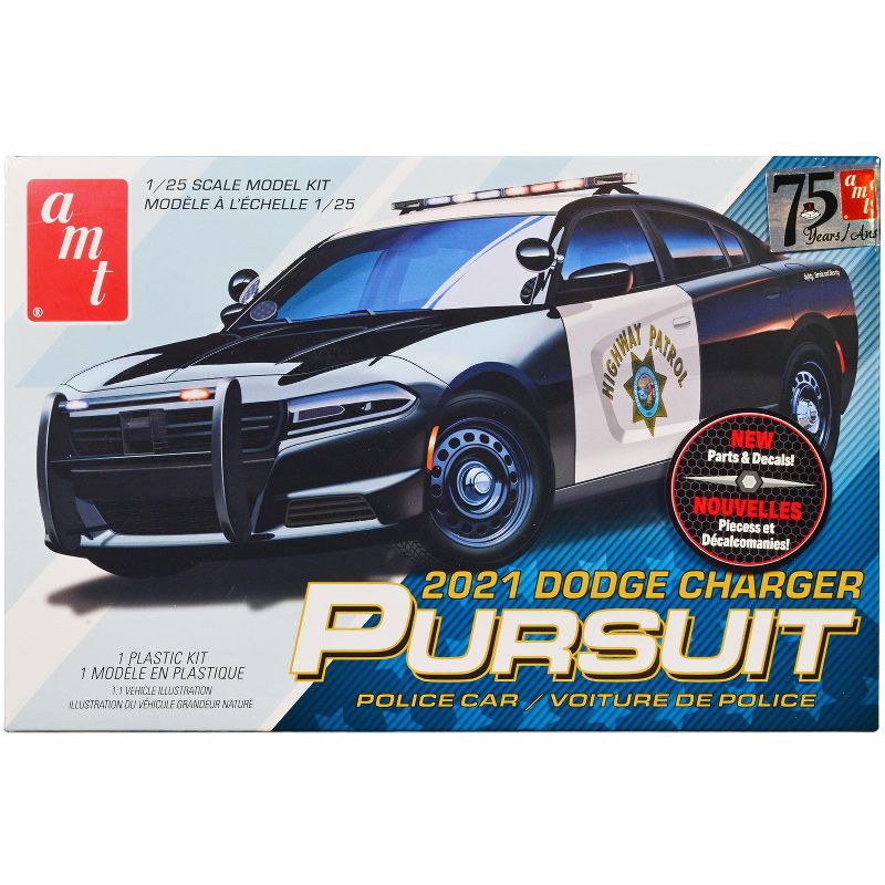 Skill 2 Model Kit 2021 Dodge Charger Pursuit Police Car 1/25 Scale Model by AMT, 1 of 5