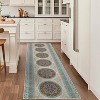 Washable Vintage Printed Rug Non Slip Low Pile Rug Soft Retro Throw Floor Cover Foldable Indoor Carpet for Living Room Bedroom - 3 of 4