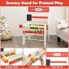 Costway Grocery Store Marketplace Toy Wooden Market Stand Pretend Play Set with 36 Fruit Veggies Pieces - 2 of 4