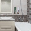 LunaLulinlk Liquid Soap Dispenser Wall Mount 450ml/15oz, Luxury Shower Hand Soap Dispenser with 3pcs Adhesives White - 4 of 4