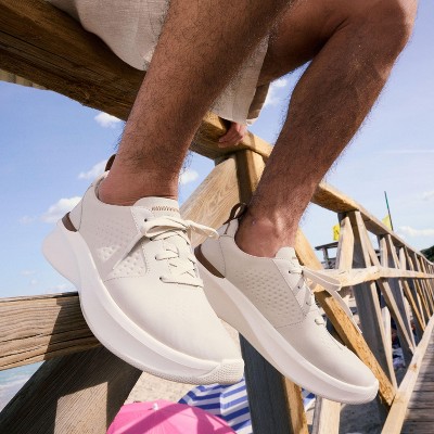 Clarks Mens Solevana Style Off White Shoes 12 Wide — фото 2