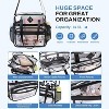 Hachikiko 12x12x6 Approved Clear Stadium Tote Bag, See Through Crossbody with Leather Pendant, Multi-Pocket Organizer - 3 of 4