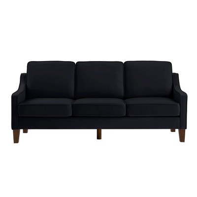 NicBex 74"Modular Sectional Sofa Couch with Soft Cushion Modern Upholstered Velvet 3-Seater Sofa with Wood Legs for Living Room,Apartment