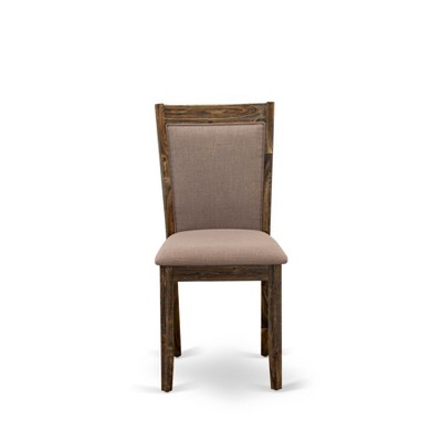 Coffee Linen Upholstered High Back Parsons Side Chair Set