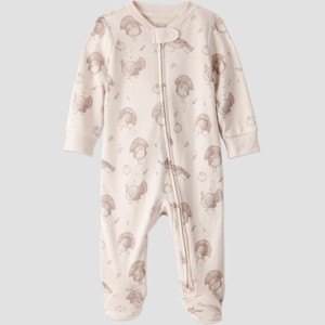 Little Planet By Carter's Organic Baby Thanksgiving Turkey Sleep N' Play - White - 1 of 3