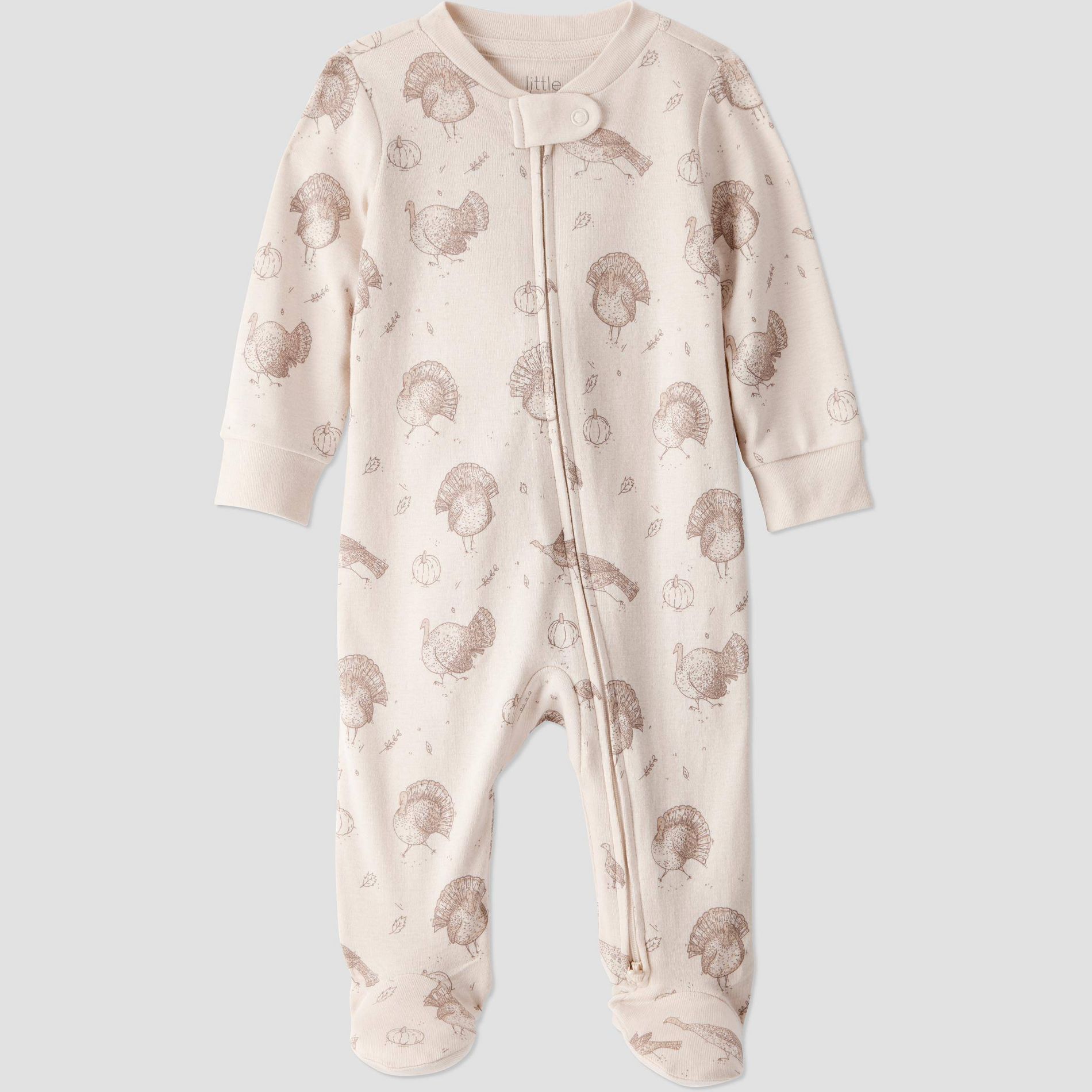 Little Planet By Carter's Organic Baby Thanksgiving Turkey Sleep N' Play - White