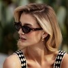 WMP Eyewear Womens Polarized Narrow Cat-Eye Sunglasses, Oval Acetate Frame, Hand-Polished - 4 of 4