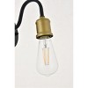 Elegant Lighting Serif 1 light brass and black Wall Sconce - 3 of 4