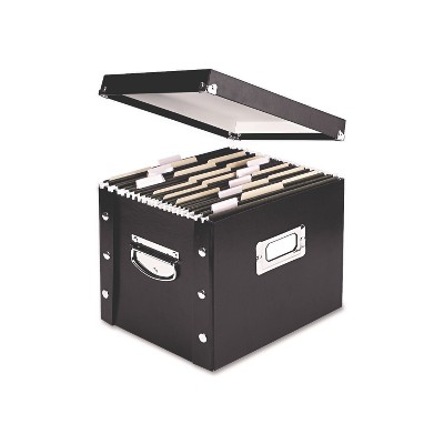 Snap-N-Store File Box, Letter Files, 11.75" x 9.75" x 9.5", Black