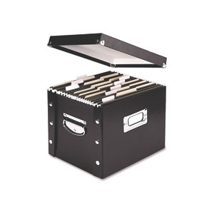 Snap-N-Store File Box, Letter Files, 11.75" x 9.75" x 9.5", Black - 1 of 1