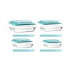 Apex Vanguards 8-Piece Green Deep Glass Rectangular Containers - 3 of 3