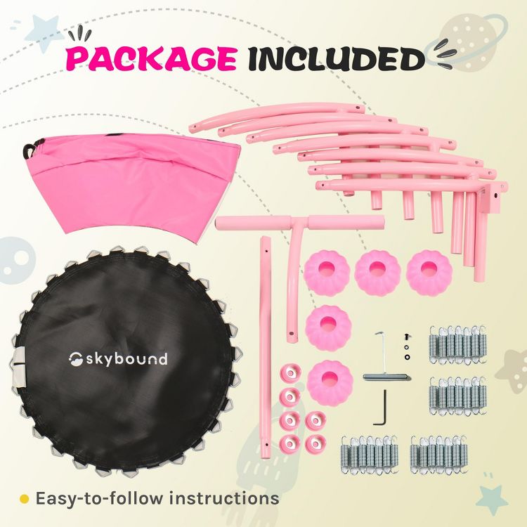 UNISOAR 36 Inch Indoor Trampoline for Kids Toddler Trampoline with Upgraded 2.0mm Steel Pipe and Handlebar - Mini Indoor Trampoline for Kids Age 3 Up, 6 of 7