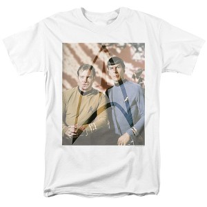 Star Trek Classic Duo Adult T-Shirt White - 1 of 4