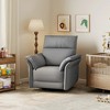 Recliner Chair, Swivel Rocker Chair with USB Charge Ports, Upholstered Leather Glider Recliner Nursery Chair with Double-Layer Armrests - 4 of 4