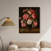 Art Remedy Jacob van Hulsdonck - Roses in a Glass Vase Vintage Classic Roses Wall Art Unframed - 2 of 4