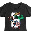 Girls' - Marvel - Avengers Birthday 6 Fitted Short Sleeve Graphic T-Shirt - 2 of 4