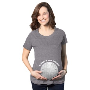 Maternity Thats No Moon Cute T Shirt Funny Pregnancy Announcement Baby Bump Tee - Crazy Dog Maternity T Shirt - 1 of 4