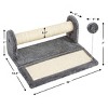 PAWBEE Cat Scratching Post & Scratching Pad – 14.5” Cat Post & Scratching Board With Soft Play Ball Toy - Covered with Natural Sisal Rope - 3 of 4