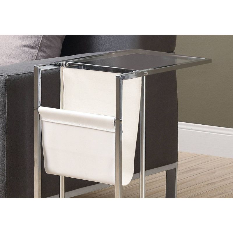 Metal Accent Table with Magazine Holder - White - EveryRoom, 4 of 7
