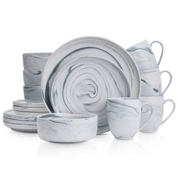 Stone Lain Brighton 16-Piece Porcelain Dinnerware Set, Service for 4