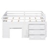 Whisen Modern Design Twin Size Loft Bed with Cabinet and Shelf - 3 of 4