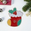 Unique Bargains Christmas Brooches Alloy Dripping Wax White 0.98"x1.18" 1 Pc - 2 of 4