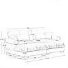 Modern 2 Seater Sofa With Ottoman, Sectional Sofas Large With 2 Ottoman, Large L Shape Sofa With Waist Pillow And Throw Pillows-Cuddlewood - 4 of 4