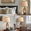 Itopfox Black Farmhouse Table Lamps Set of 2 with USB A+C Charging Ports, Industrial Nightstand Lamps for Bedroom & Living Room, Dual-Lighting Design - 4 of 4