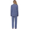 Ekouaer Women's Pajamas Long Sleeve Sleepwear Casual Button Down Loungewear Soft Pjs Set - 3 of 4