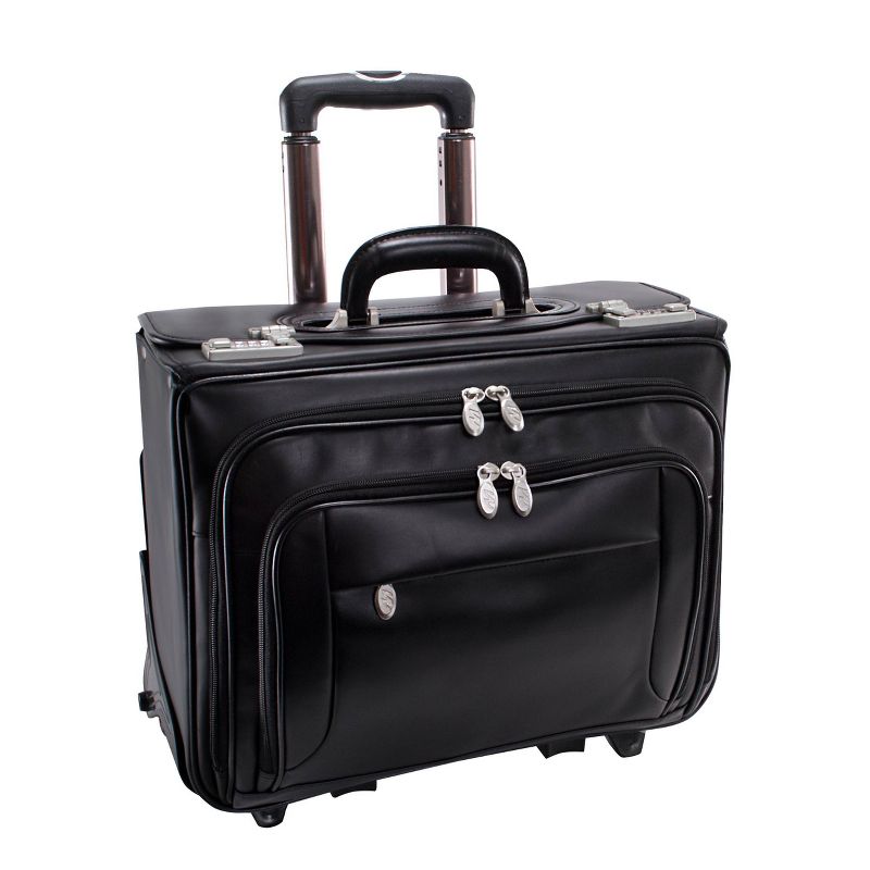 McKlein Sheridan  Leather Patented Detachable - Wheeled Catalog Briefcase (Black), 3 of 11