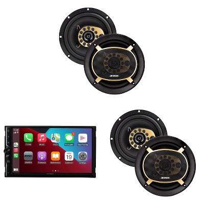 Jensen CAR723W 7" Touch Screen Multimedia Receiver + 2 Pairs JS65T 6.5" Speakers