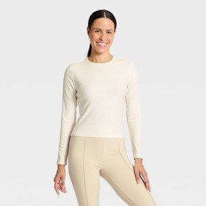 Women's Modal Ribbed Long Sleeve Top - All In Motion™ - 1 of 4