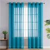 HLC.ME Sierra Burlap Flax Linen Privacy Sheer Light Filtering Window Grommet Curtains Panels, Set of 2 - 2 of 4
