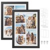 SONGMICS A4 Picture Frame Collage for Wall Decor, 4x6 Multi Photo Frame for Desk, 8x10, 8x12 or 4x4 Photos with 3 Mats, 9x12 Without Mat, Glass Front - 2 of 4