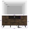 Homhougo TV Cabinet with Storage LED Lights,Power Outlets, Dresser with 8 Drawers Open Shelf,Metal Frame & Wood Top Entertainment Brown - 2 of 4