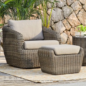 Spruce & Spring Patio Wicker Furniture Set Outdoor Rattan Bistro Set - 1 of 4