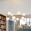 LLHZSY 8-Light Modern Sputnik Cluster Pendant Wagon Wheel Glass Globe Bubble Chandelier - 2 of 4