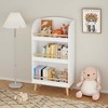 MAYEERTY Bookshelf 3 Tier Bookcase, Book Organizer Toy Storage Cabinet for Bedroom Living Room White - 4 of 4
